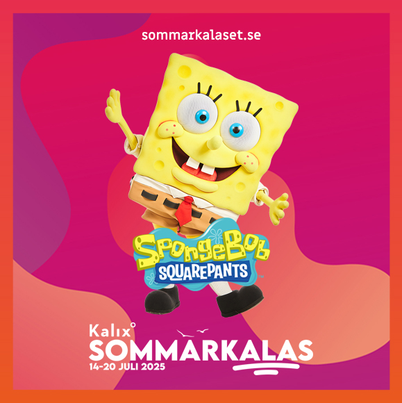 Svampbob Fyrkant träffas på Kalix SOmmarkalas lördag den 19 juli.